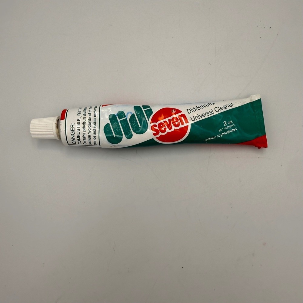 Vintage 1992 Didi Seven Universal Cleaner 2oz Tube Spot Blood Rust Remover ASOTV